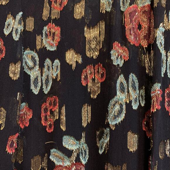 Veronica Beard Robin Black Floral Metallic Foil Mini Dress - Picture 3 of 11